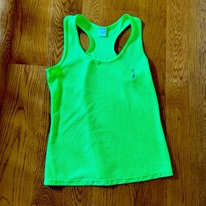 Lime green small sleeveless top